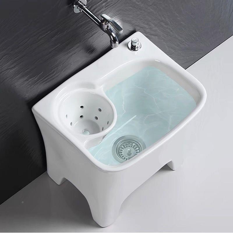 陶拖把阳台家用带脚90卫生间盆侧墩布沥水布自瓷动池地洗下水直池