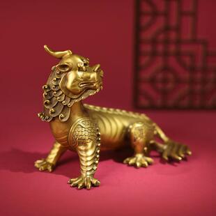 铜谛听摆件九华山地藏貔王坐骑铜独角CS-YDDT-兽帝地一对听家貅居