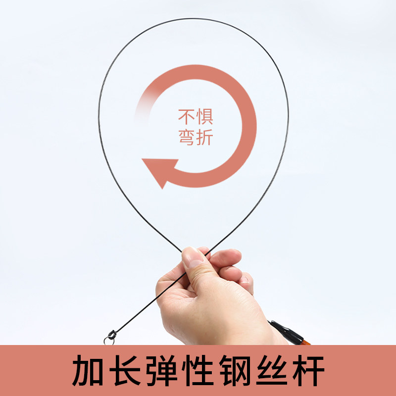 逗猫棒耐咬带铃铛羽毛自嗨宠物猫咪玩具钢丝超长杆喵咪用品成幼猫图片