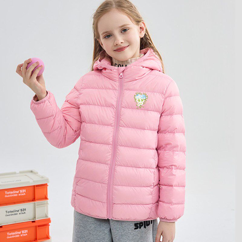 2024新款男童轻薄款羽绒服儿童中大童秋冬外套女童冬季亲子装包邮