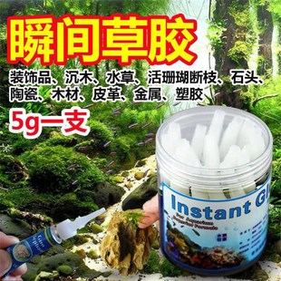 疯狂水草莫斯胶水鱼缸造景观赏布景杜鹃根沉木黄松石青龙石头包邮