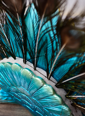 欧式桌面创意复古孔雀摆件家用客厅电视柜装饰结婚乔迁礼物工艺品