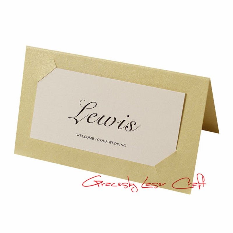 20张新款简约结婚嘉宾席位牌桌卡个性台卡商业会议高档名字坐席卡