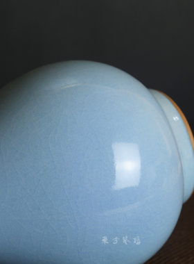 汝窑花器玉壶春瓶汝瓷摆件天青釉花器花插家居饰品客厅插花中式