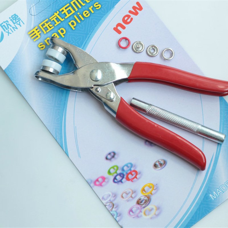 9.5空心五爪扣手压钳五爪扣安装工具爪扣手压钳子按扣工具钉扣机