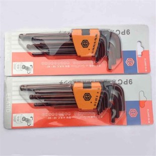 VTOOL 六角扳手6内角公制套装螺丝刀单个梅花内六方棱件套工具9支