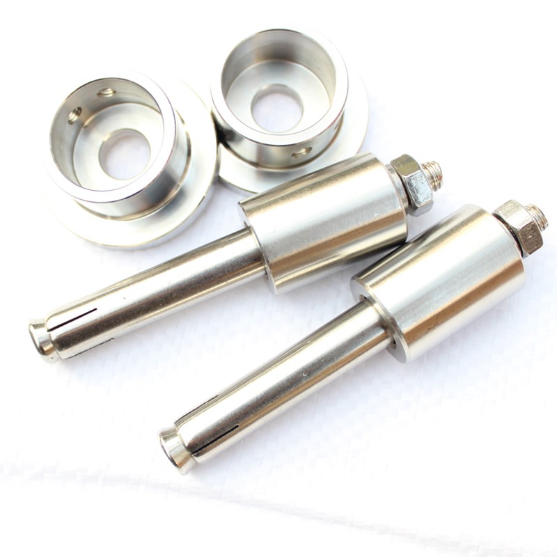 加厚304不锈钢法兰座钢管固定件浴帘杆专用配件家用户外牢固耐用