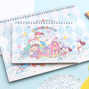 柠檬家 温软星球双面加厚离型纸本清新可爱diy胶带贴纸手帐图鉴本