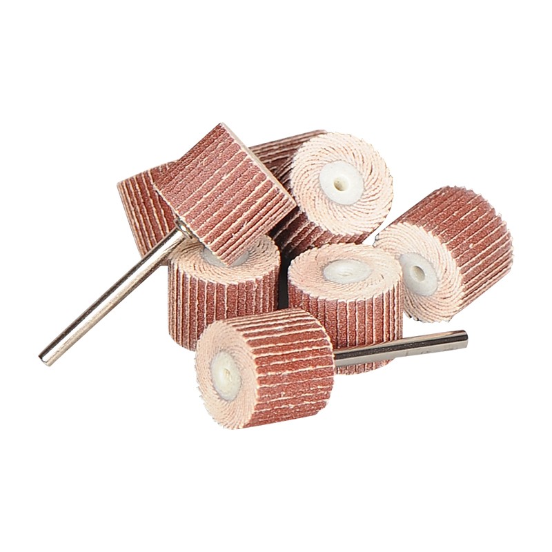 活柄百叶轮磨头带柄3/6mm百页砂纸电磨头千叶轮木工打磨头抛光轮