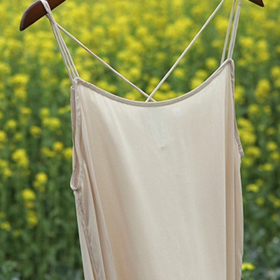 旗袍吊带打底裙女装夏防走光内搭新款嬉姷内衬裙薄款吊掉连衣裙子