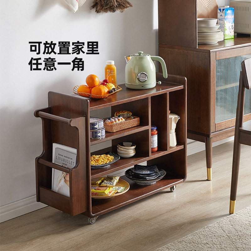 实木可移动小推车阳台侧边柜客厅沙发边几北欧简约厨房置物架餐车,住宅家具,阳台桌,淘宝优惠券,粉丝福利购,淘宝优惠卷