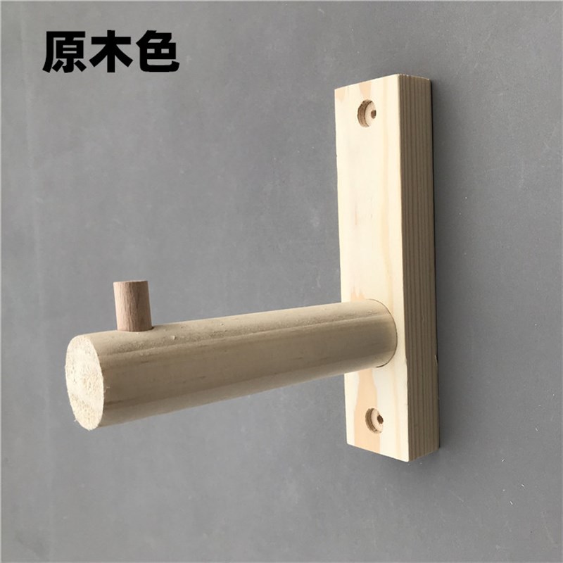 服装店挂钩上墙衣服单钩复古实木单个壁挂 女装店衣架货架展示架