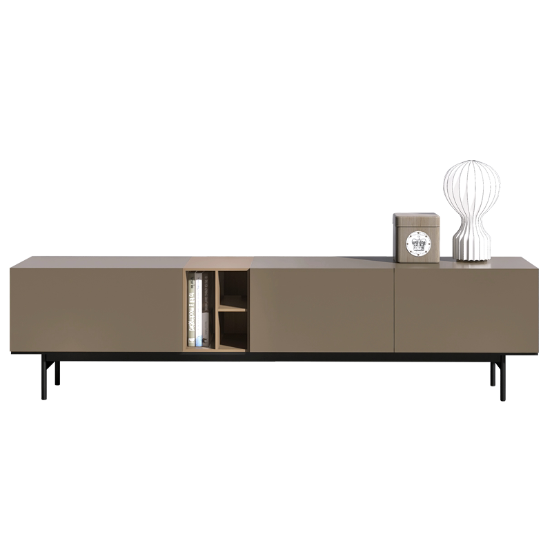 烤漆高款电视柜意边式简约客厅极别墅北欧餐简书柜现代柜实木展示