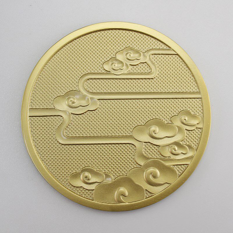 新中式铝合金精雕祥云装饰圆盘背景墙电视墙花格隔断装饰件软包画