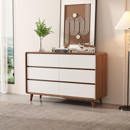 新款斗柜卧室床尾收纳抽屉柜大容量靠墙客厅五斗柜储物柜木质