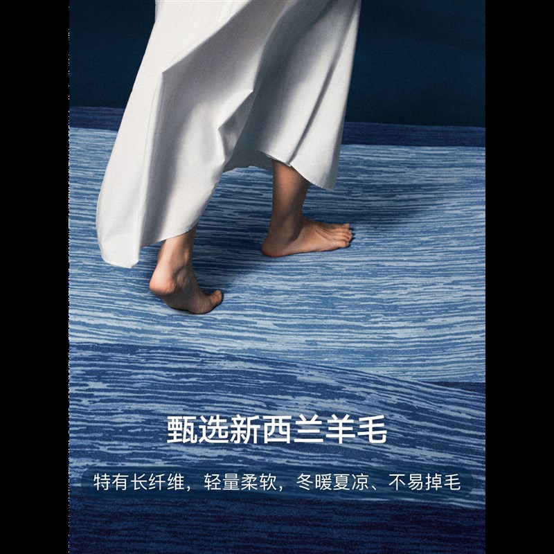 午观吾观洋事地毯高级新西兰羊毛客厅沙发茶几卧室床边毯地垫图片