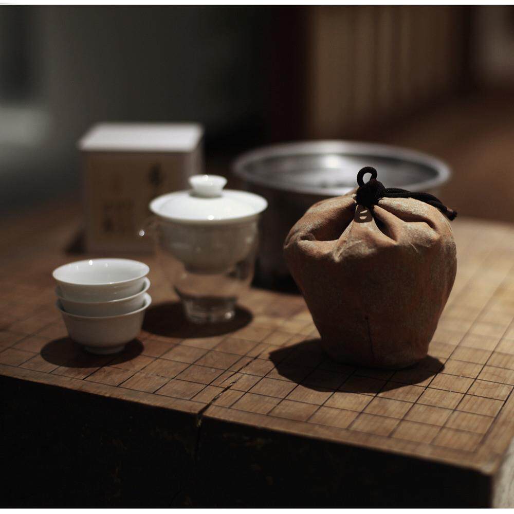 |梅似雪|潮州工夫茶小具盖JZN碗旅行茶收纳包一碗三杯白瓷