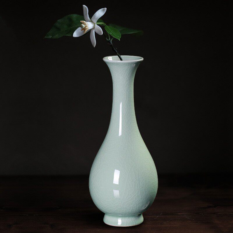 廷怀窑汝州汝窑青花插核心张北宋摆件产区巷玉玉壶公卵青釉春花瓶