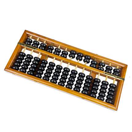 算盘小学生珠心算二年级算盘木质7实木多功能老式13儿童算盘档珠