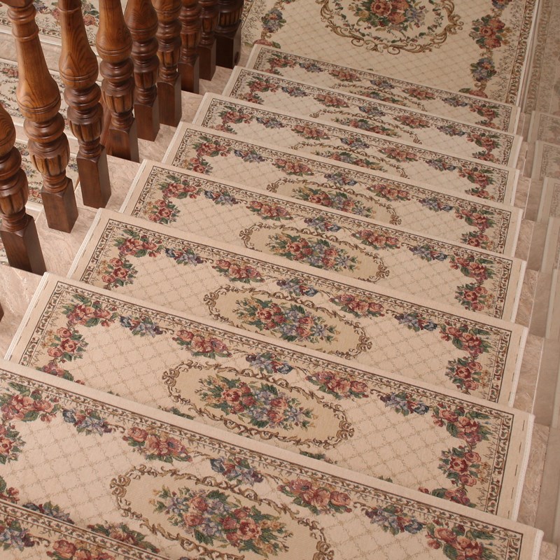 楼梯踏步垫免胶自粘欧式实木楼梯地垫踏步垫楼梯地毯阶梯式楼梯垫