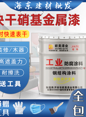 硝基金属漆快干型模具木器漆栏杆翻新油漆白色防锈天蓝木漆硝基漆