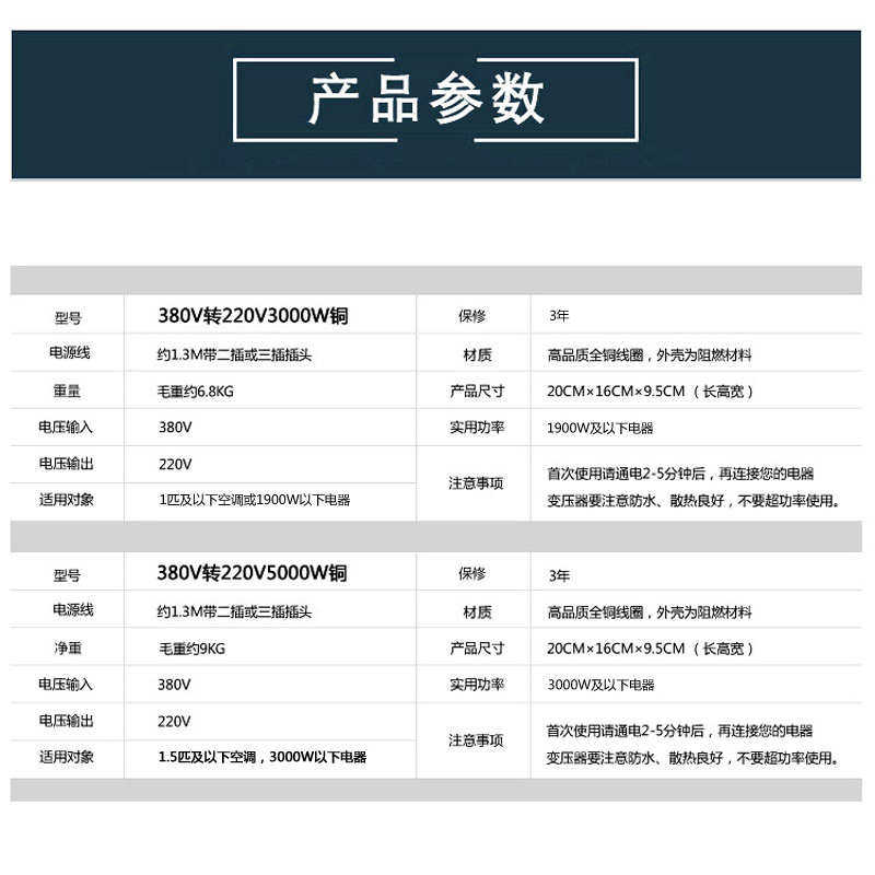 变压器380v转220v变220转换器伏干式三相空调风机暧5000瓦吊车铜