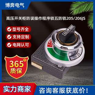 JSN(W)I型高压开关柜防误操作程序锁五防205/6JS机械闭锁2锁1钥匙