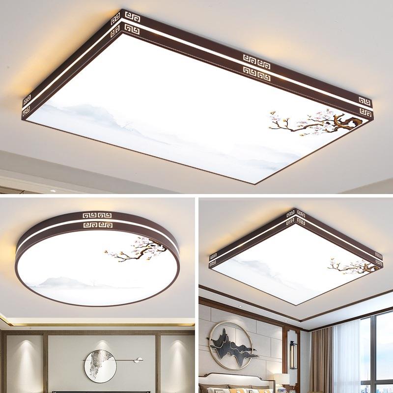 新中式客厅吸顶灯简约现代大气家用长方形房间灯主卧室灯具餐厅灯