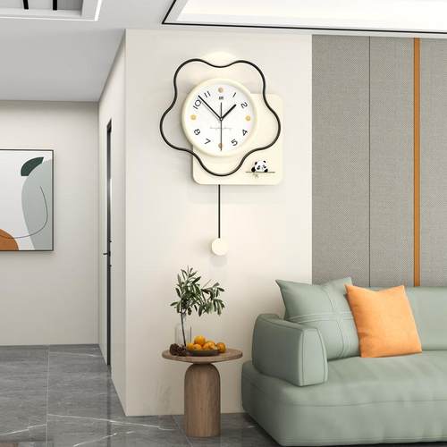 JT23320-时钟风挂墙225新款钟表客厅家0用餐厅静音日奶韩油高级感