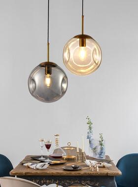 现代简单约头网红凹凸玻璃球小吊826灯北创欧轻奢个性意吧餐台厅