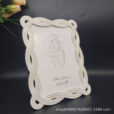 现代简金约银色属框样XY6616板相房软装摆台摆金件属相框