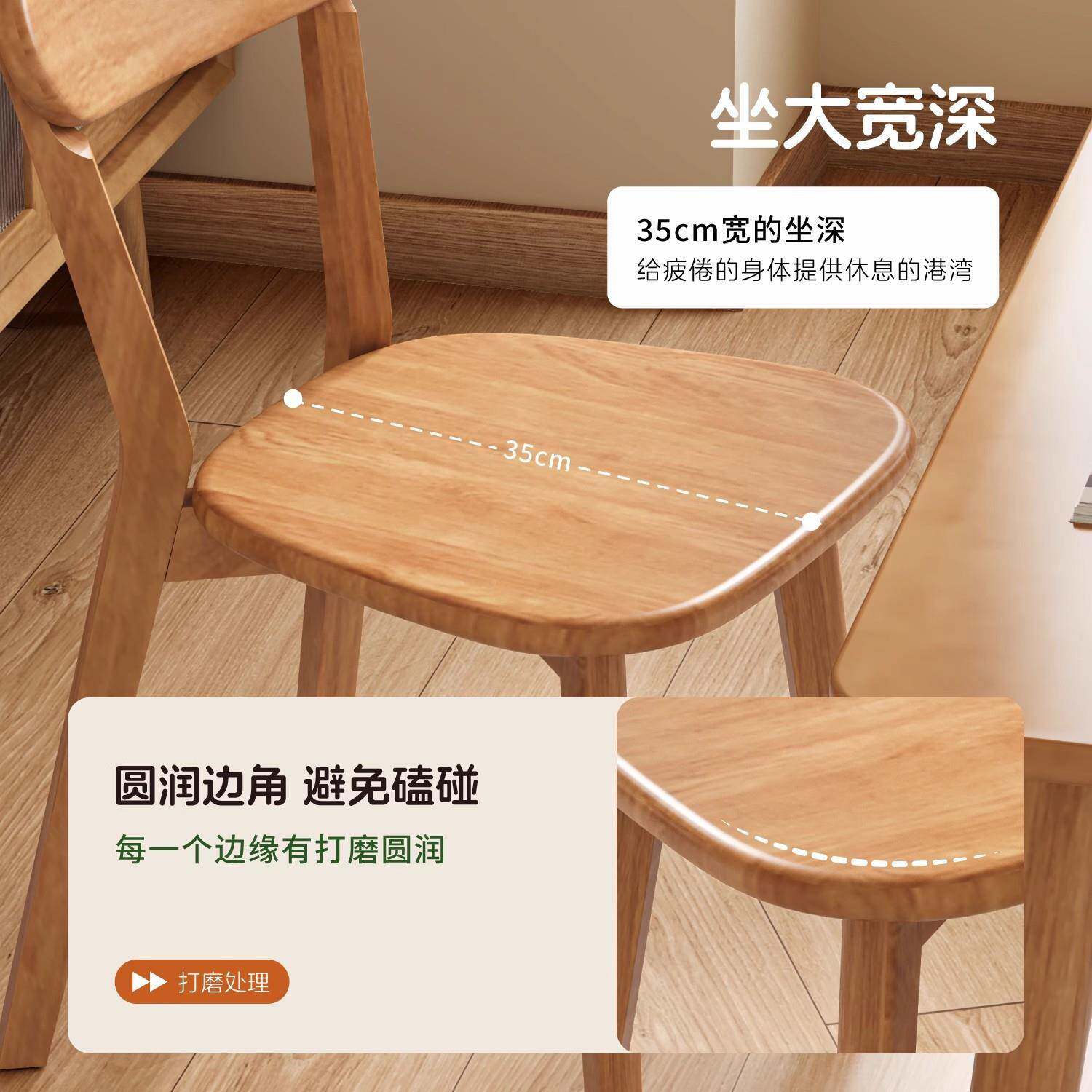 实木椅子餐椅家餐桌椅厅商用简约靠背用木椅头路易斯椅复古意式专