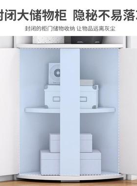 柜落地室储柜靠墙三角形书卧柜角简易北欧物风书房角落95419书架