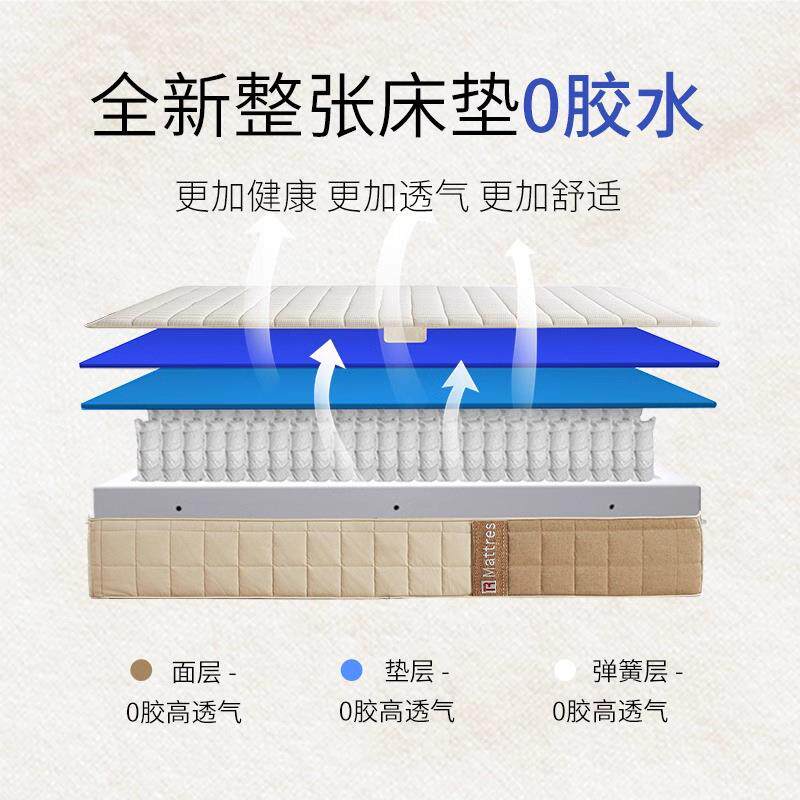 西作适野床垫可拆卸立弹簧高旷密度硅胶海绵984独可水洗软硬中家