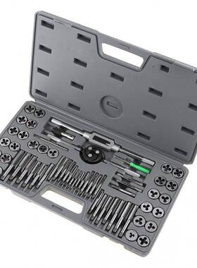 丝0PC6丝板牙套装公制六十件套丝锥板牙ZEN组套手用锥板锥牙组合