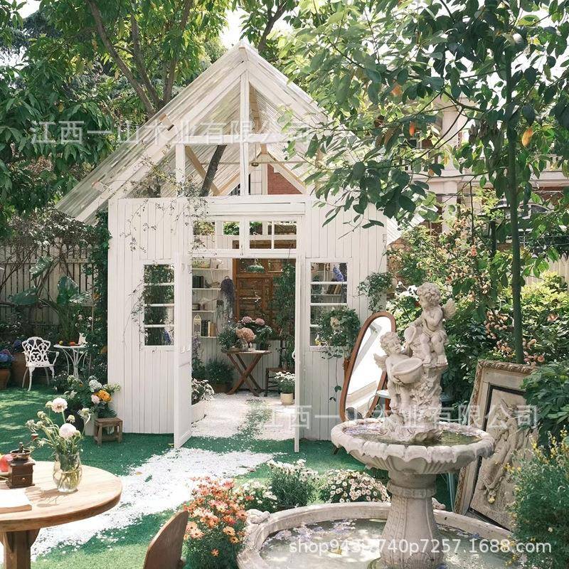庭院花园玻璃花房户外防腐木小木屋凉亭别墅组装树屋可移动阳光房