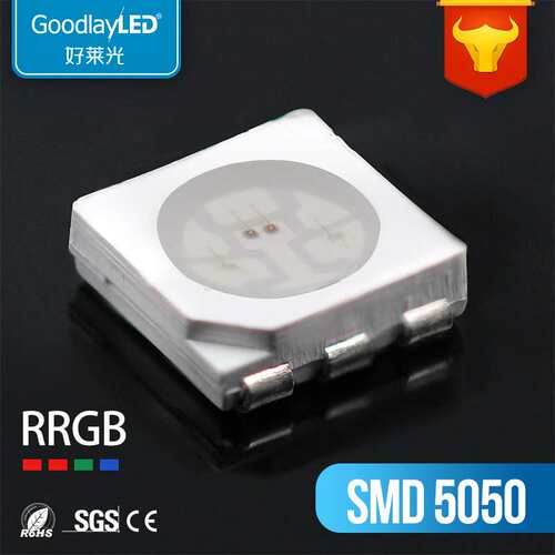 5050RRGB贴片LED灯珠四色灯珠5050红红绿蓝4色全彩发光二极管