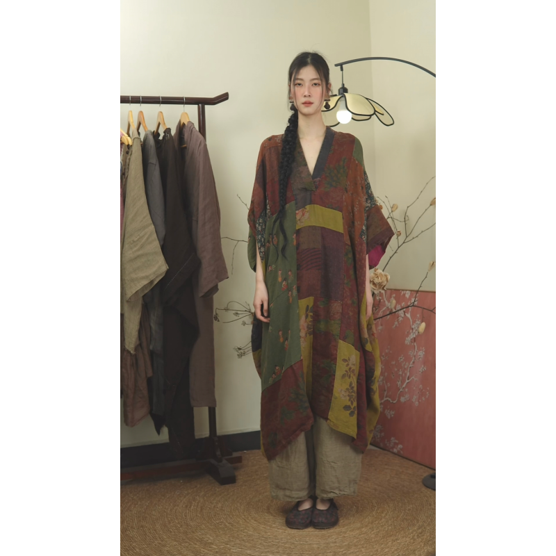 纪小倩【百家布】拼布大袍子,女装/女士精品,汉服上装,淘宝优惠券,粉丝福利购,淘宝优惠卷