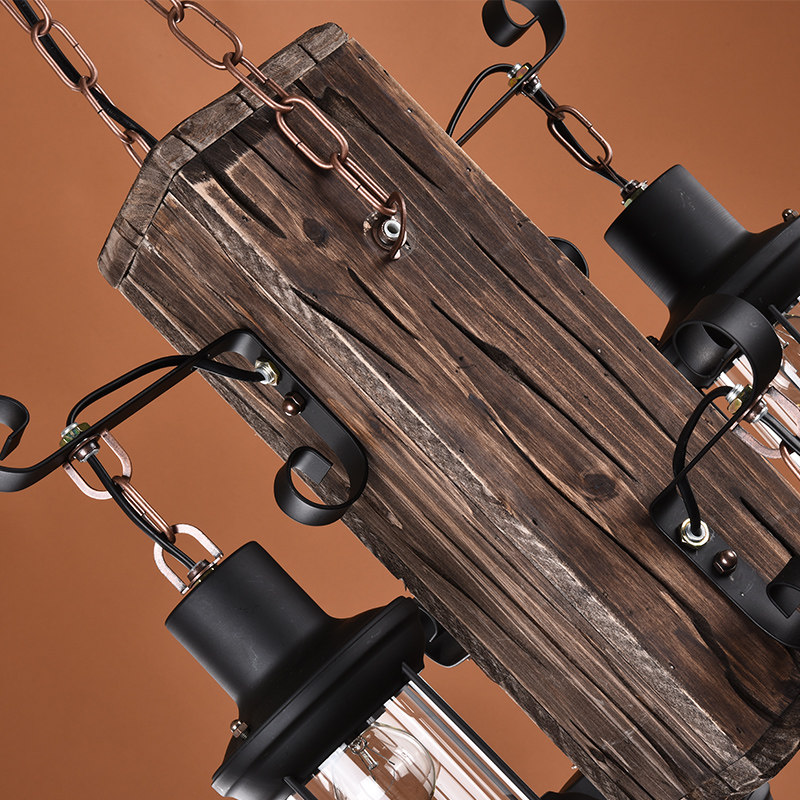 美式乡村复古实木个性创意怀旧酒吧loft网伽咖啡厅仿古服装店吊灯