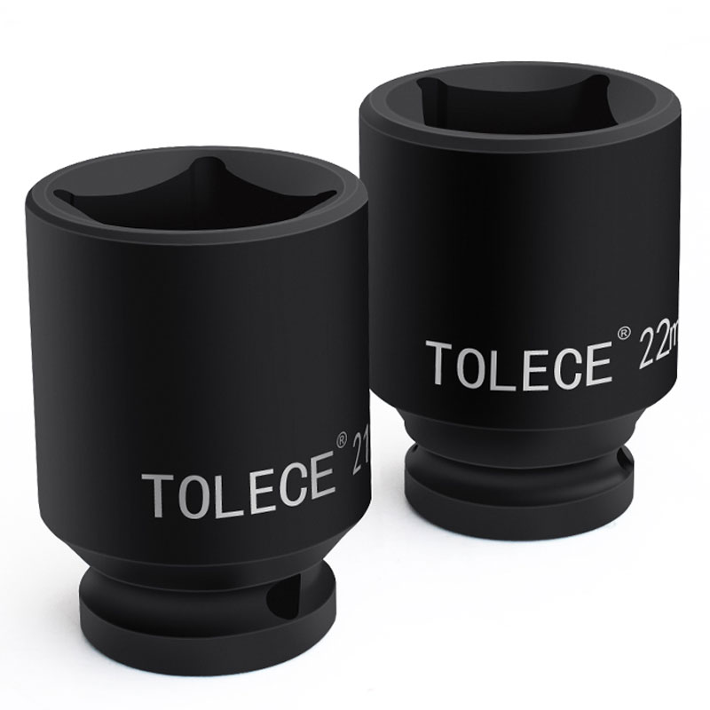 1/2四角套筒加厚小风炮四方头螺丝2头方大飞气动套头带防脱孔扳手