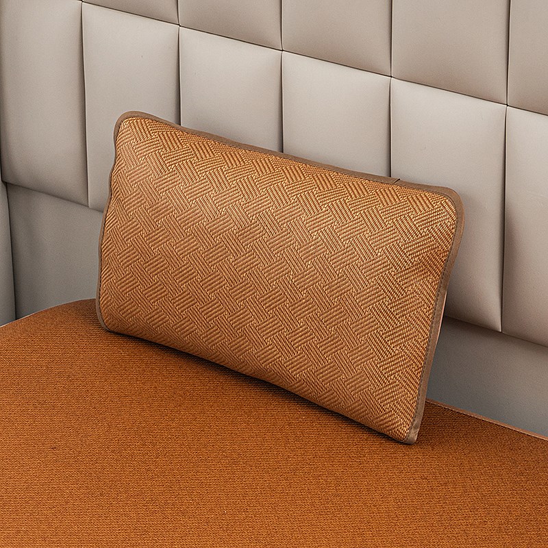 夏季凉席枕套藤编枕头套子竹枕凉枕套单人家用成人透气一对拍2