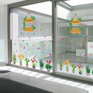 3d立体阳台贴纸创意家用客厅厨房餐厅贴玻璃门上的装饰贴画纸自粘