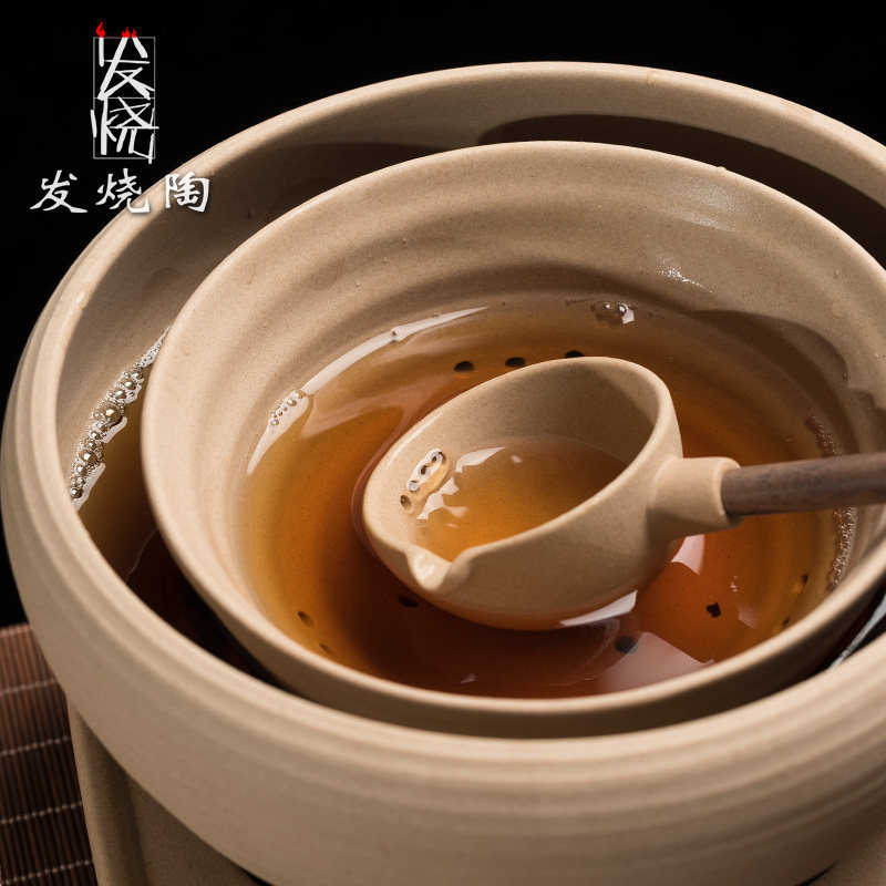 正宗潮州碗勺套装耐高温日式煮茶器功夫茶具黑檀木手柄分茶勺