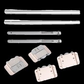 免开槽电视柜轨道推拉平移门导轨滑轮橱柜书柜衣帽间滑轨五金配件