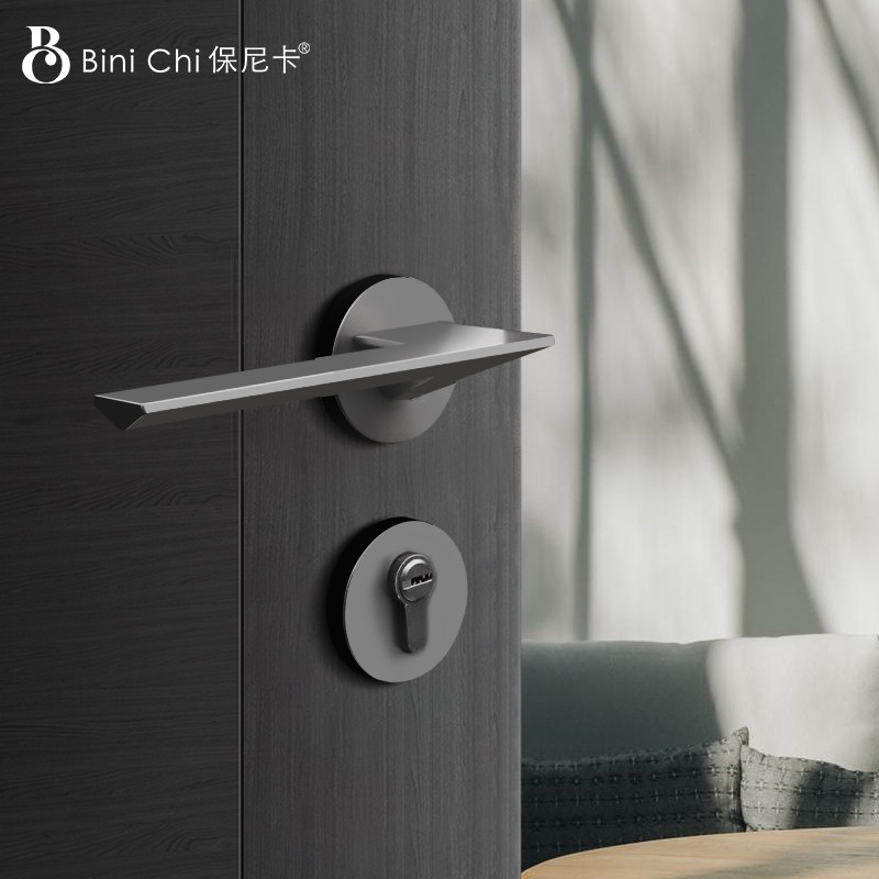 保尼卡欧式门锁家用通用型室内卧室静音磁吸实木门房门锁把手黑色,基础建材,机械门锁,淘宝优惠券,粉丝福利购,淘宝优惠卷