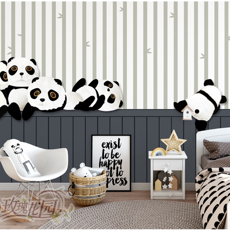 儿童房卡通壁纸定制防水墙贴自粘壁画可爱热气球女孩卧室背景墙画