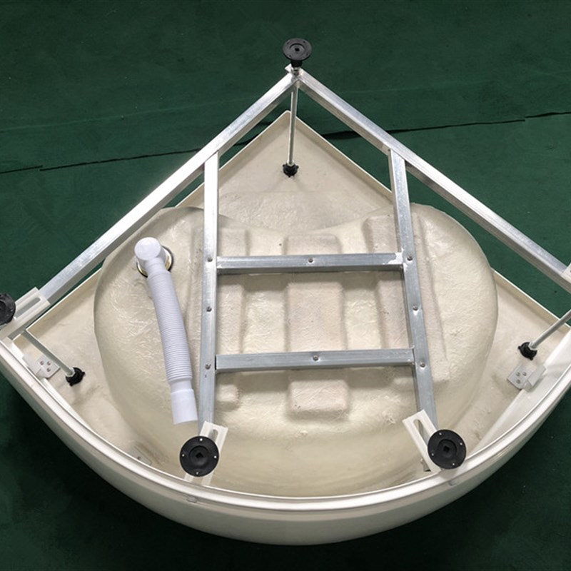 Superbath亚克力弧扇形淋浴盆浴帘小户型浴缸浴室淋浴房底盆底座