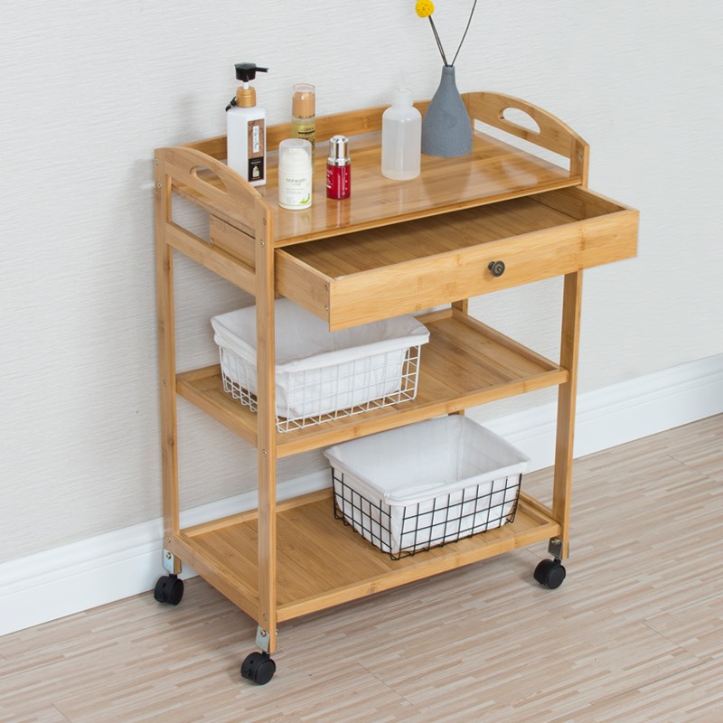 全竹防水餐车美容院小推车送餐工具车餐具收集车酒水车医院手推车