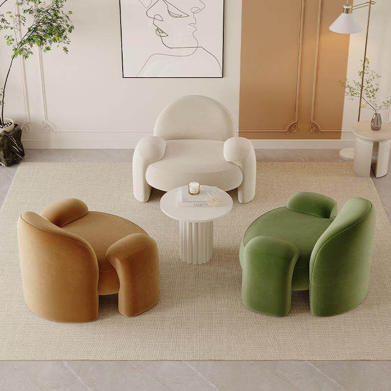 奶油风大象单人沙发网红卧室客厅休闲沙发椅服装店民宿布艺沙发