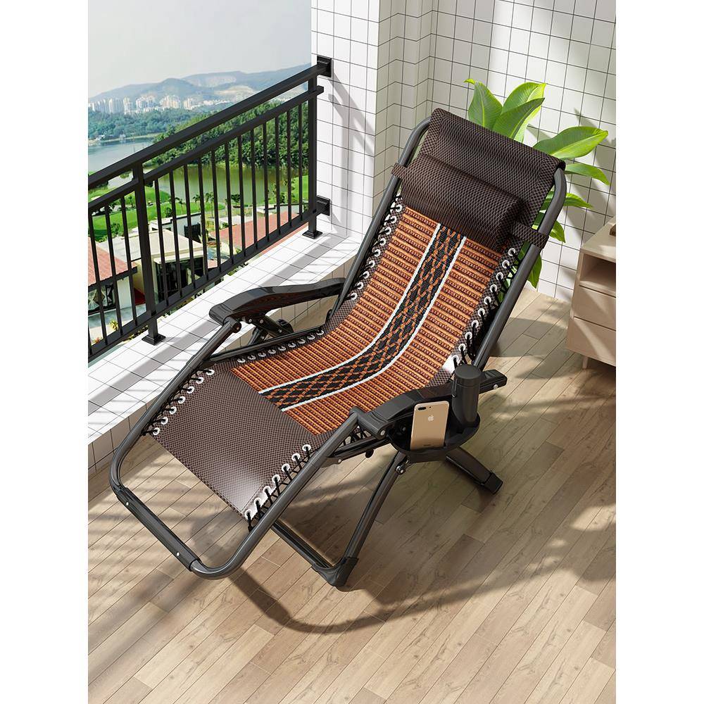 午休藤编可折叠躺椅懒人阳台家用办公室午睡沙发床老人靠背坐藤椅